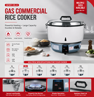 Autocuiseur de riz professionnel multifonction automatique grande capacité au gaz style rétro 10L - Meilleure vente