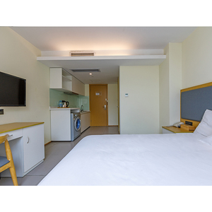 Mobilier pour hôtel Ensembles de chambre à coucher Country Inn Suites Hotel Ensemble de meubles de lit King Size en bois et cuir Mobilier pour hôtel 4 étoiles - Product Image 6