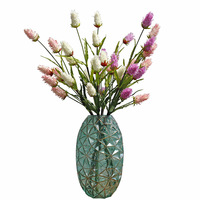 Fleurs artificielles en gros pour la décoration de la maison, de mariage et de la Saint-Valentin, fleurs d'ananas en soie de haute qualité, broméliades