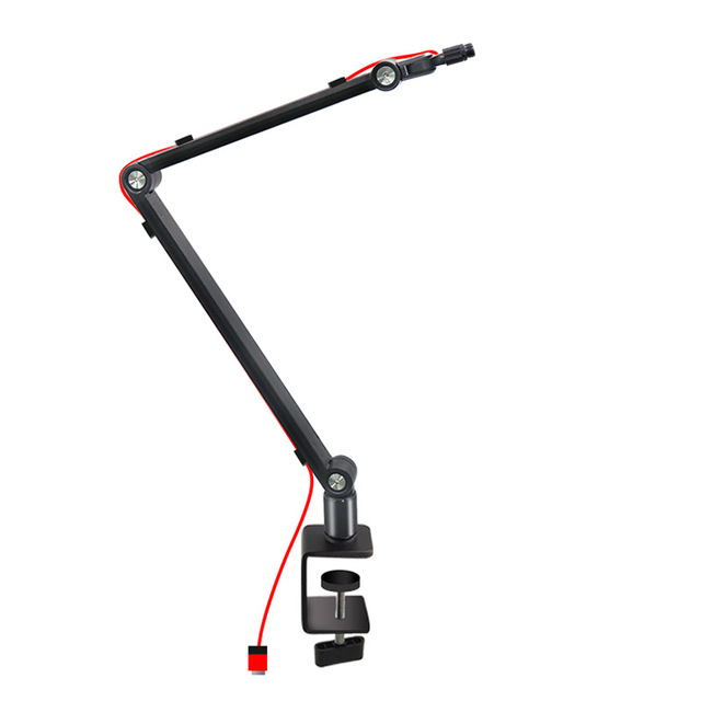 High-End Aluminum Alloy Foldable Microphone Stand for Mobile Phone Tablet Karaoke Live Streaming Desktop Clip-On