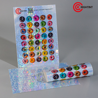 Feuilles de film autocollant holographique en verre brisé A4 en gros - Matériau PET pour promotion et usage alimentaire, tailles personnalisables