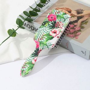 Retro Flower Detangle Hair Brush Cojín de aire Peine Masaje del cuero cabelludo Peine Cepillo de pelo Herramienta de peluquería - Product Image 5