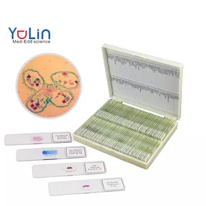 Factory operated laboratory consumables Educational supplies microscope slides Plant slides Cell biology and genetics 15 slides