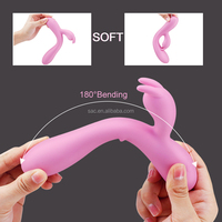 SacKnove Vibrateur Lapin Intelligent à Chauffage Automatique Rechargeable par USB 16 Vitesses en Silicone pour Clitoris et Point G Jouets Sexuels