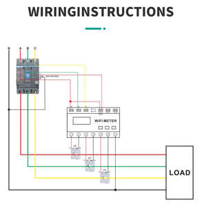 Compteur d'énergie intelligent Zigbee 380V, compteur de puissance triphasé, application Tuya, affichage du compteur de puissance <span class=keywords><strong>en</strong></span> watts, écran LCD, compteur d'énergie intelligent de haute qualité, Modbus RS485 - Product Image 3