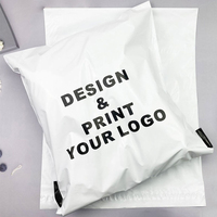 Sacs d'expédition en polyéthylène (LDPE/HDPE) blancs, personnalisables avec logo, autocollants, pour l'emballage de vêtements, envois postaux et express