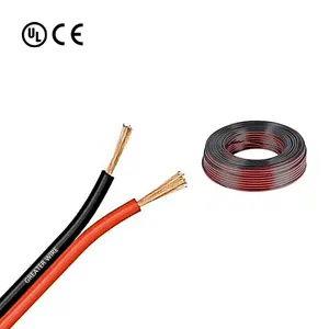 300/500V cabo de cobre plano 0.5mm 0.75mm 1mm 1.5mm 2mm fio elétrico 2 núcleos cabo de alto-falante rolo de 2.5mm