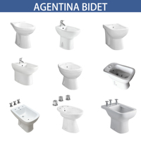 Robinet moderne de luxe Accessoires de salle de bain Robinet de bidet en céramique Mélangeur d'eau à trois trous Robinets en laiton