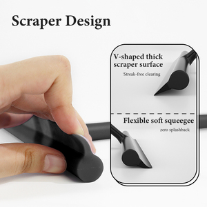 Cao Cấp Silicone Tráng Kim Loại Không-Xước Nước Squeegee Cửa Sổ Wiper Với Silicone Xử Lý - Product Image 5