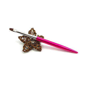 Pinceau à ongles en métal rouge rose 100% Kolinsky, logo personnalisé, pinceau acrylique pour extension d'ongles en salon - Product Image 5
