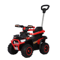 Voiture jouet multifonctionnelle unisexe à succès, musique, tout-terrain, voiture à pédales pour enfants avec barre de poussée pour enfants de 1 à 3 ans