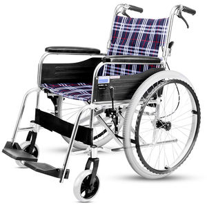 Fauteuil roulant pliant manuel en acier Aides à la mobilité orthopédiques légères Fournitures de thérapie de rééducation des pieds cassés Handicapés - Product Image 1