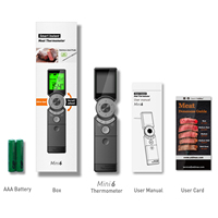 Mini6 termometer daging Digital presisi tinggi, termometer daging Digital tahan air presisi tinggi dengan Timer OEM ODM mendukung suhu plastik