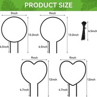DIHAO Supports de plantes en fer forgé pour jardin, treillis, supports de vigne, supports de fleurs en forme de tortue, cadres de support de pot