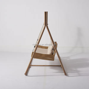 Muebles de ratán Jardín Loveseat Madera Pintada Doble Columpio - Product Image 2