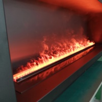 Cheminée électrique à vapeur d'eau 3D de luxe 1000 mm avec télécommande et flamme LED pour hôtel et villa