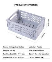 Panier en plastique pliable et durable pour l'organisation du bureau, idéal pour la maison, la cuisine, la salle de classe, le bureau et la chambre