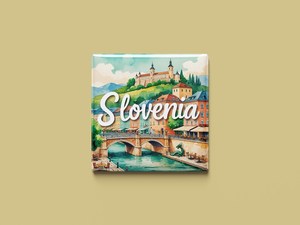 Aimant de réfrigérateur en étain gaufré, souvenir de voyage avec carte de ville personnalisée et graphiques d'attractions vives, pour les magasins de cadeaux et de détail - Product Image 1