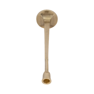 Portacandele Conico in Metallo Dorato, Candelabro Decorativo per Centrotavola, Mensola o Decorazione da Scaffale - Product Image 5