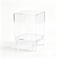 Boîte de présentation carrée en acrylique transparente surélevée, vitrine anti-poussière pour spiritueux Moutai, objets de collection, décorations de luxe