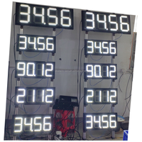 Peraga Digital tampilan LED 7 Segmen antiair luar ruangan untuk papan reklame Harga stasiun Gas