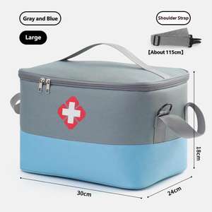 ハンフェイジ ポータブル薬袋オーガナイザー 医療用ピル 薬収納バッグ 救急箱バッグ - Product Image 3
