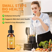 Ausreson Vitamine C Liquide et Zinc Produits de Soin de la Peau Complément Naturel Éclaircissant pour le Visage Gouttes de Vitamine C Liposomale Liquide