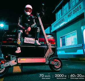 Scooter Eléctrico Todoterreno Plegable de Aleación de Aluminio <span class=keywords><strong>JLM</strong></span> G4, 60V, Ultra Larga Duración, 70km/h, IP54 Impermeable, Doble Motor, 120kg - Product Image 2