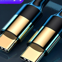 Kabel Data Braided Jacket Pengisian Cepat PD 100W Tipe C ke Tipe C untuk Ponsel Grosir