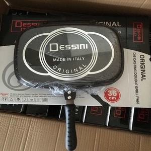 Poêle à griller double face en aluminium moulé sous pression DESSINI, poêle à frire antiadhésive carrée, poêle à steak colorée pour le petit-déjeuner - Product Image 4