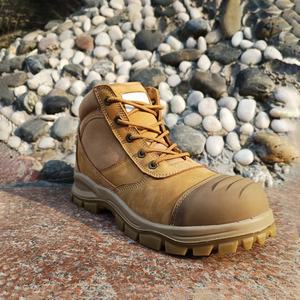 <span class=keywords><strong>Chaussures</strong></span> <span class=keywords><strong>de</strong></span> travail <span class=keywords><strong>de</strong></span> protection industrielle haut <span class=keywords><strong>de</strong></span> gamme pour hommes en cuir <span class=keywords><strong>de</strong></span> blé avec semelle extérieure légère en TPU - Product Image 6