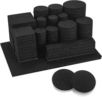 160 Stück schwarz rundes quadratisches Rechteck selbst klebende Filz möbel polster für Stühle Tische Schränke Hocker Sofas Betten