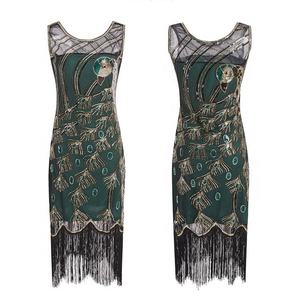 Bestdance femmes 1920s Vintage Clapet Frange Perlée Gatsby Robe De Soirée 5 Couleurs - Product Image 2