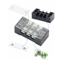 Bloc de bornes à double rangée WBO série TB de haute qualité 25A 600V, en laiton et plastique avec couvercle transparent TB-2504 TB-2506, fixation par vis pour câbles