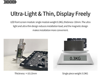 Écran LED personnalisable pour comptoir de bar intérieur, taux de rafraîchissement élevé, panneau LED pour cabine DJ, GOB P1.86 P2.5, table DJ, mur vidéo LED