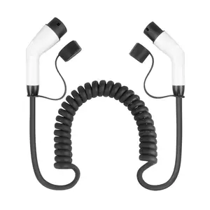 ST-E254 16A 220V Three Phase <b>Type</b> 2 IEC 62196 Car Charger Portable EV Charging <b>Cable</b> with Spring Wire - Product Image 1
