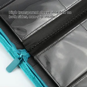 Classeur de cartes à collectionner à 9 pochettes avec fermeture éclair, capacité 360 cartes, <span class=keywords><strong>album</strong></span> TCG avec pages intérieures en PP, vente en gros usine - Product Image 3