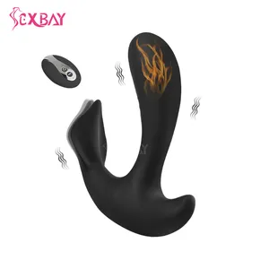 Sexbay USA New remote control 10-speed male couple heating function prostate massager waterproof silicone butt plug