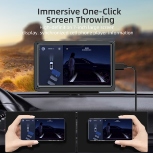Akıllı 2.5D dokunmatik ekran 7 inç kablosuz Carplay Android oto küresel navigasyon sistemi desteği Video oynatma fonksiyonu evrensel - Product Image 4