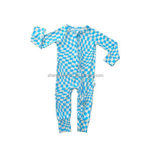 All'ingrosso pagliaccetto con cerniera per bambini in bambù di Halloween carino un pezzo per la ragazza autunno ghianda sorrisi stampa manica lunga pigiami abbinati per bambini - Product Image 6