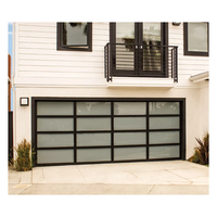 Portes de garage en aluminium modernes pour villas résidentielles, résistantes aux ouragans, à ouverture automatique, fonctionnement intelligent, sécurité
