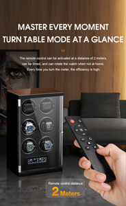 M & Q nueva moda de lujo negro Led caja de madera clara reloj automático Enrollador para mostrar reloj hombres puede almohada reemplazo - Product Image 6