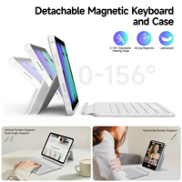Casing Keyboard Magnetik Laudtec Smart Layout untuk iPad Mini 6 7, Keyboard Gunting Nirkabel Kustom OEM ODM untuk iPad Hitam