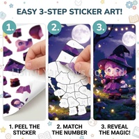 Petit cadeau d'Halloween pour tout-petits, articles pour paniers de bonbons ou farces, activités créatives pour enfants, peinture par numéros, livre d'activités autocollantes pour enfants