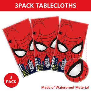 Mantel de fiesta de cumpleaños de araña, cubierta de mesa de papel de película americana desechable de plástico grande Hero para fiesta temática de niños - Product Image 4