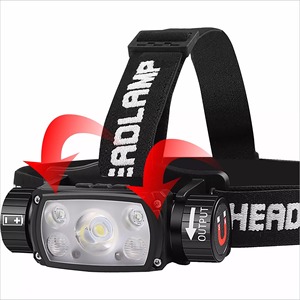 Lampe frontale LED rechargeable transfrontalière à luminosité réglable, portée 100-199 m, pour cyclisme et usage extérieur - Product Image 2