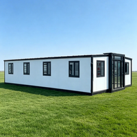 Maison conteneur préfabriquée moderne, portable, extensible et respirante, tout-en-un, pour bureau, entrepôt ou villa