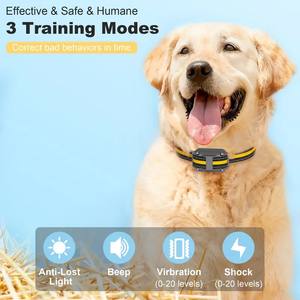 USB Rechargeable Dog <strong>Training</strong> Collar 3300ft Range with 4 Humane Modes Nighttime <strong>Safety</strong> Light &amp; Security Lock - Product Image 4