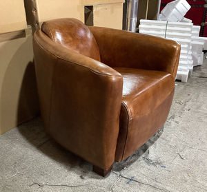 Defaico <span class=keywords><strong>Fauteuil</strong></span> de <span class=keywords><strong>club</strong></span> à cigares en cuir véritable <span class=keywords><strong>marron</strong></span> vintage <span class=keywords><strong>Fauteuil</strong></span> en cuir de vachette - Product Image 4