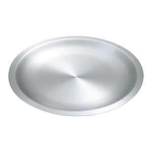 Stainless Steel Round <b>Tray</b> 304 Durable Serving Plate For <b>BBQ</b> Dinner Tableware Solid Color - Product Image 3